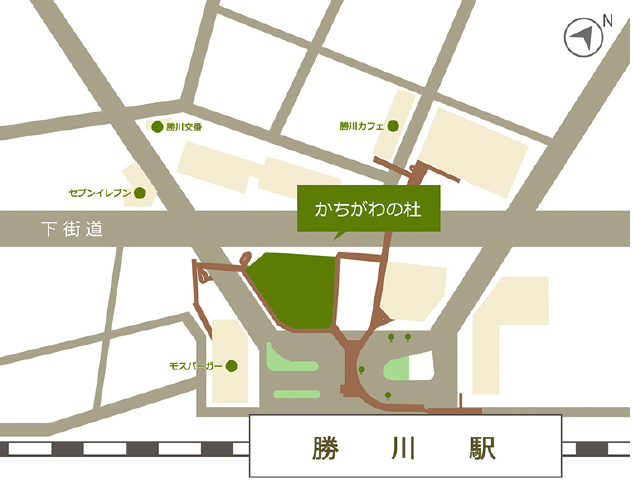 地図:勝川駅前