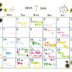 7月の杜の時間カレンダー公開しました！