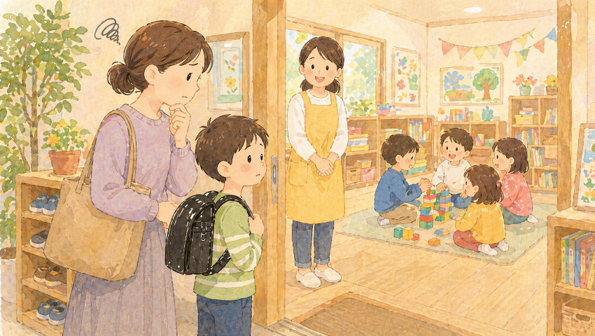 学童に不安を感じる親子