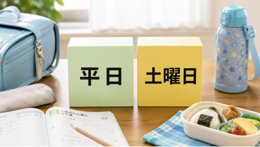 平日と土曜日